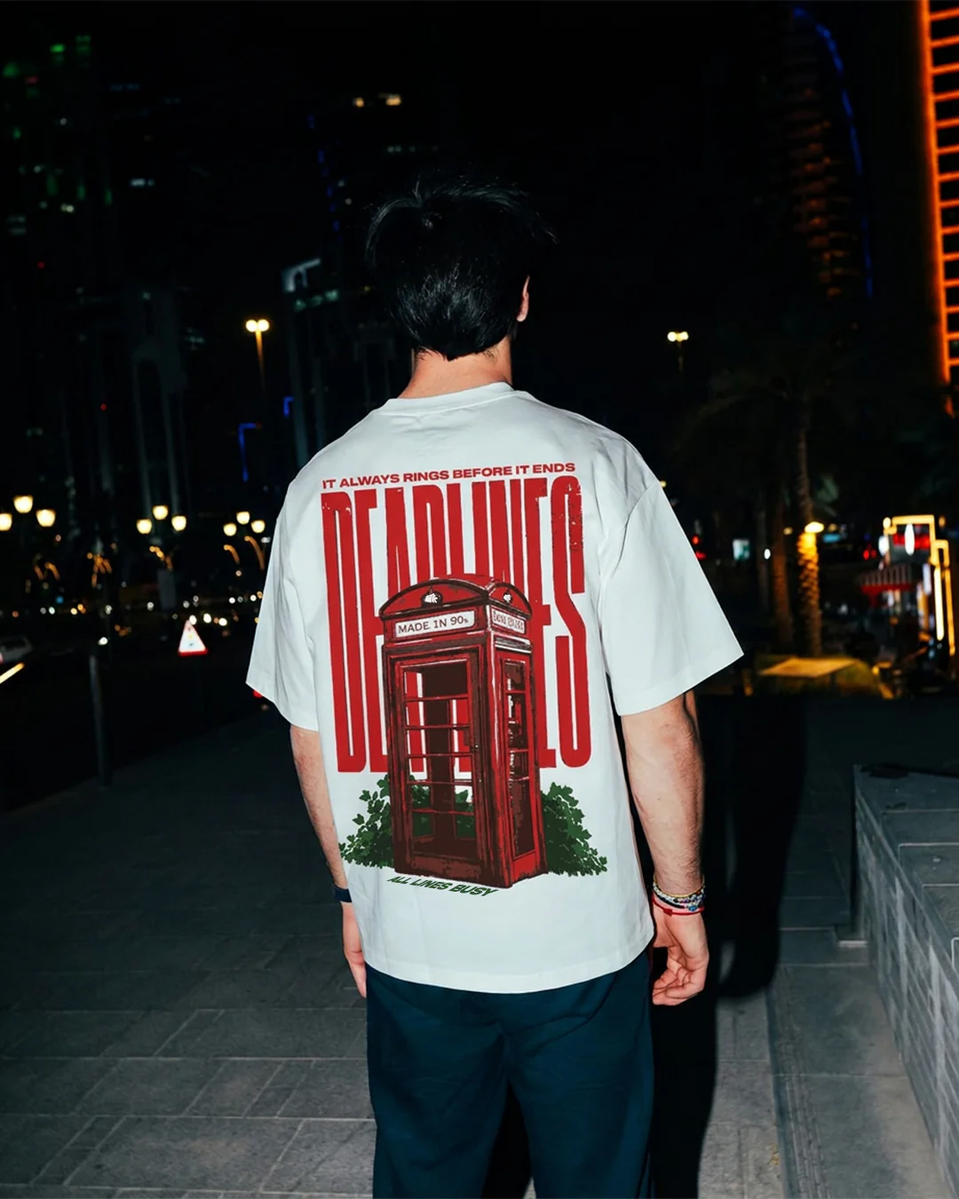 Deadlines Heavyweight White T-Shirt - Image 4