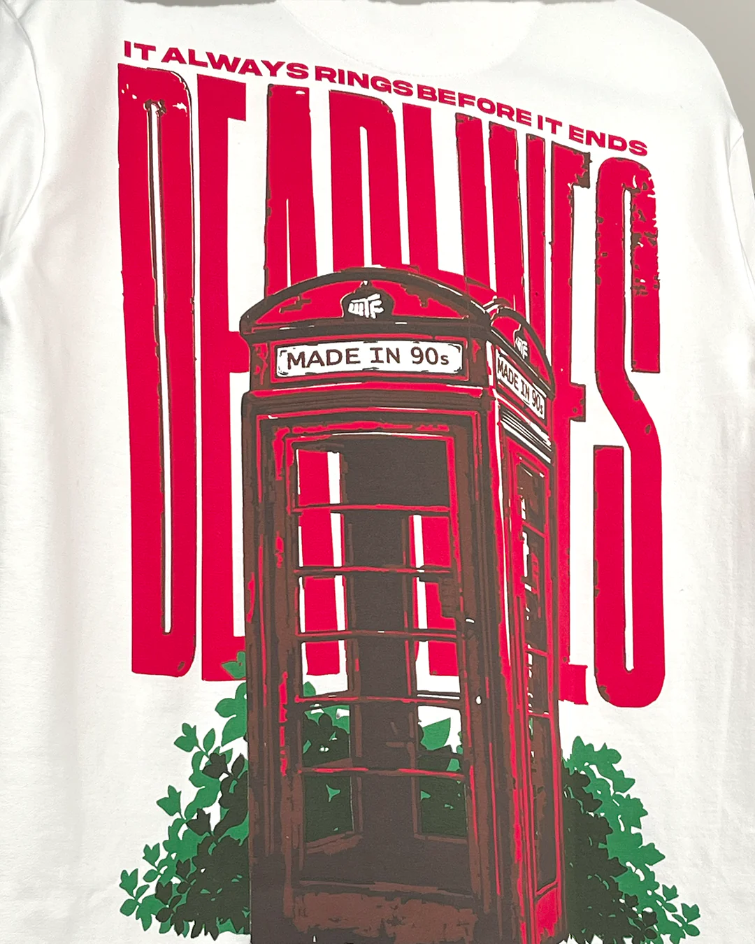 Deadlines Heavyweight White T-Shirt - Image 8