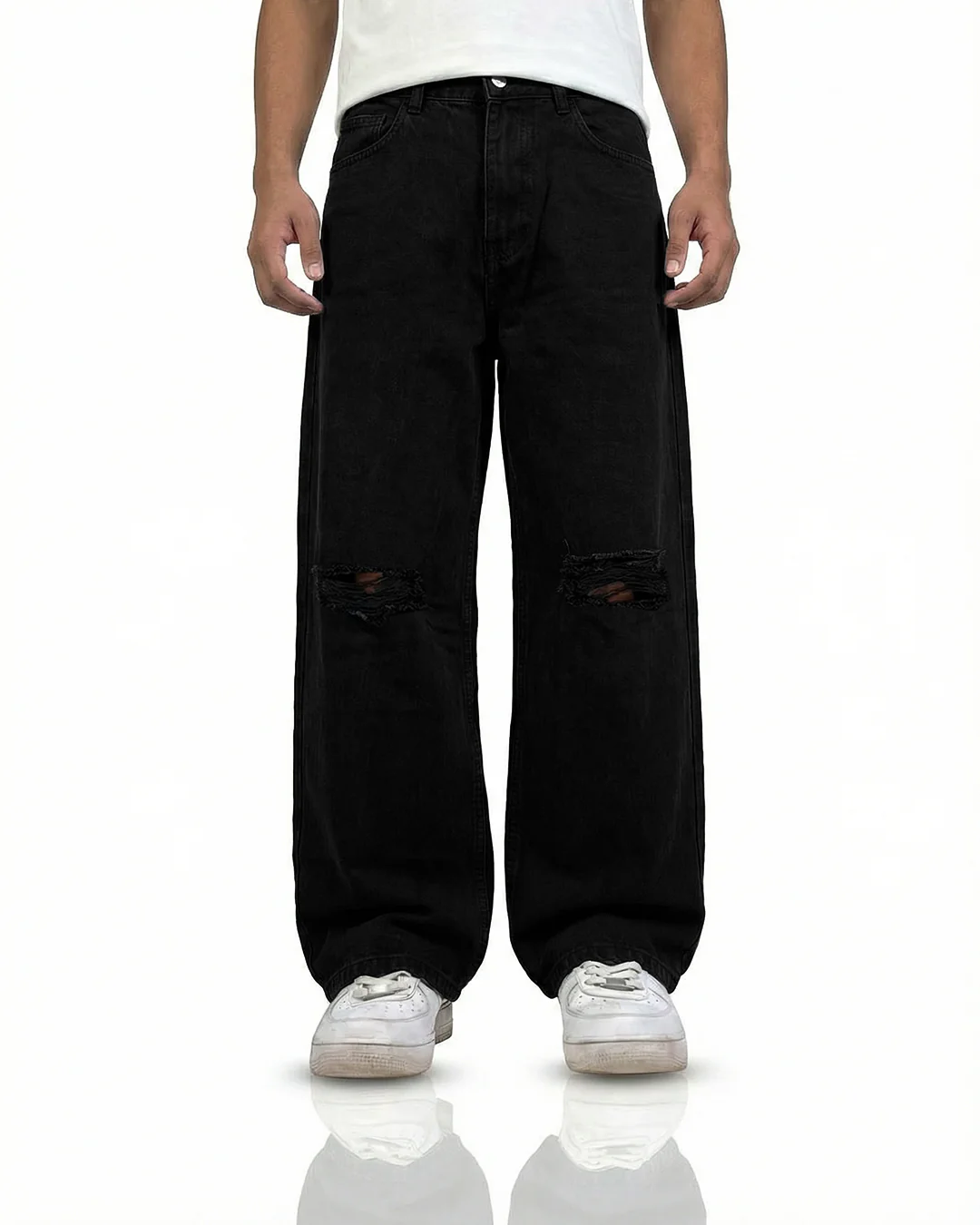 Deep Night Rugged Baggy Jeans - Image 3