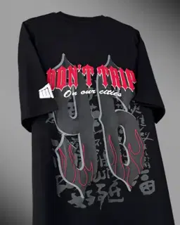 Don't Trip Black Oversized T-shirt - Image 3