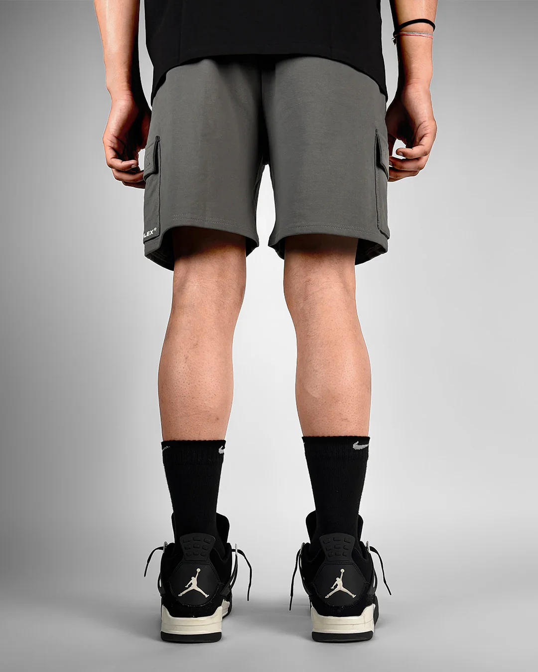 Dropzone Grey Cotton Shorts - Image 2