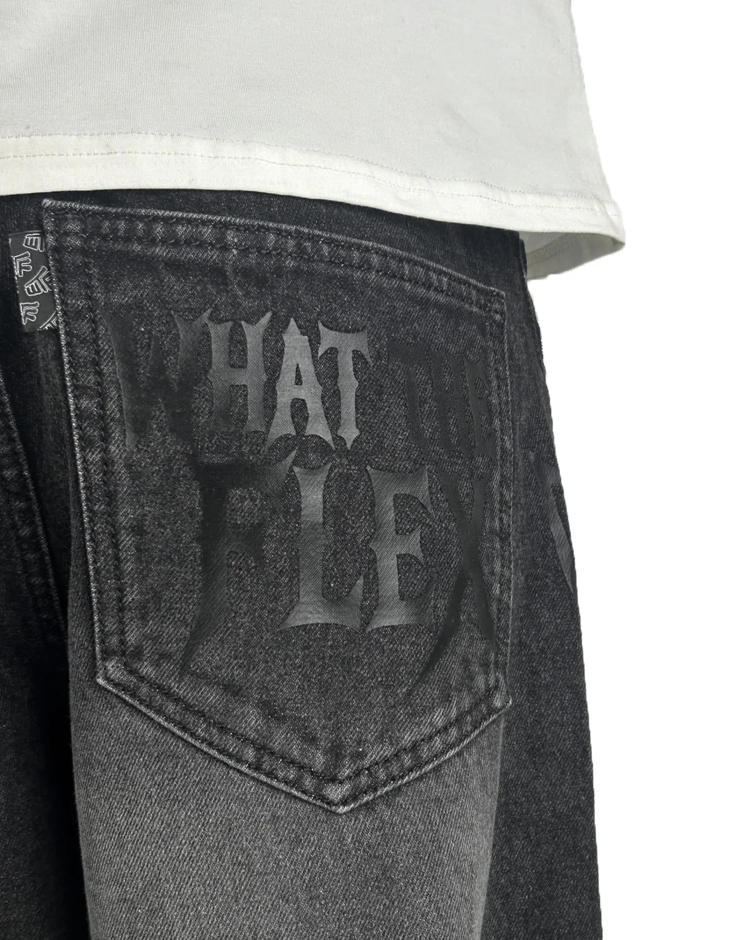 Electric Black Baggy Jeans - Image 8