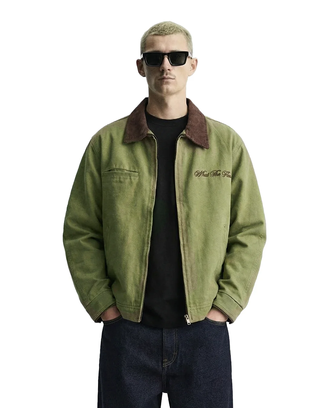 Elite Olive Denim Cord Jacket - Image 3