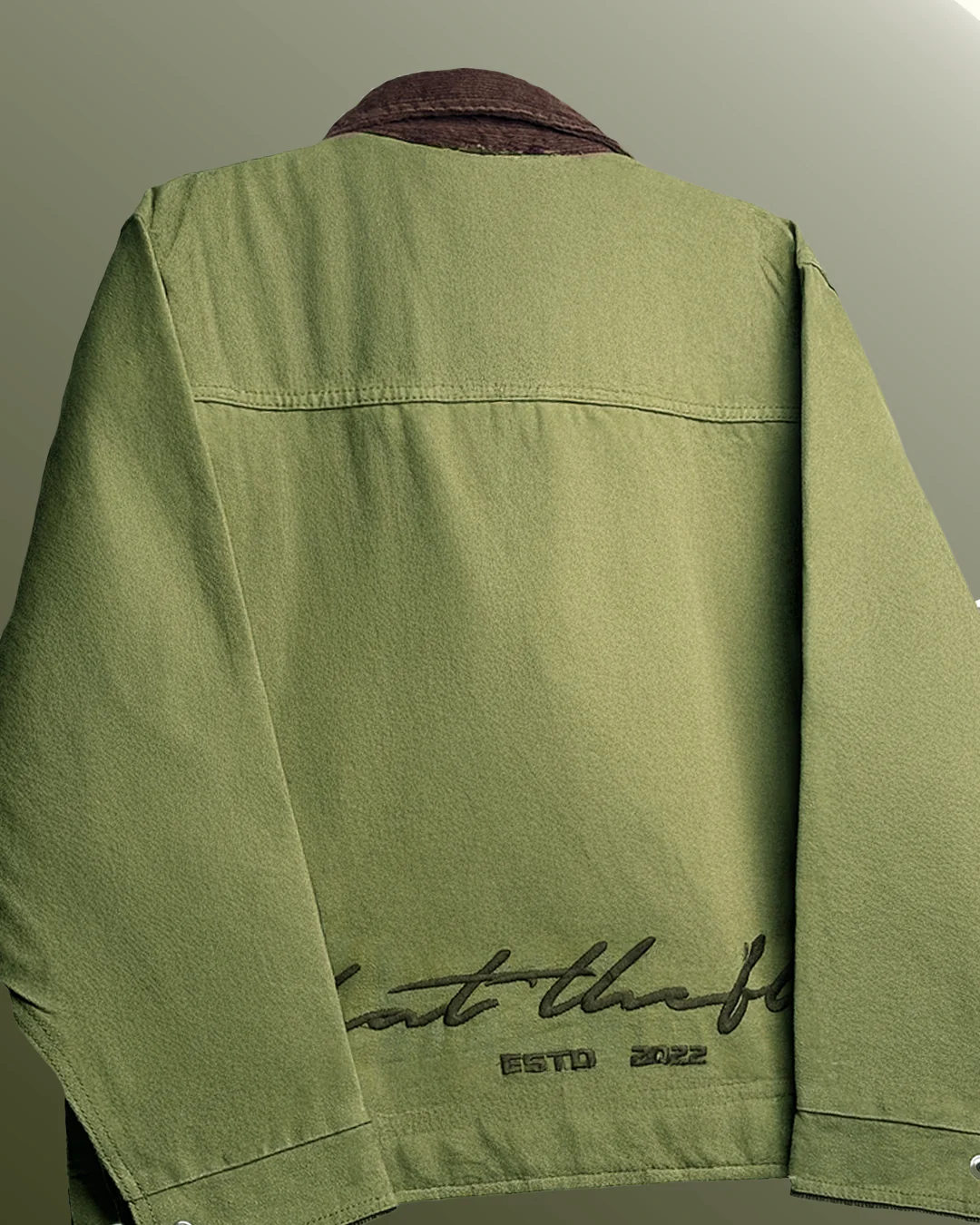 Elite Olive Denim Cord Jacket - Image 5