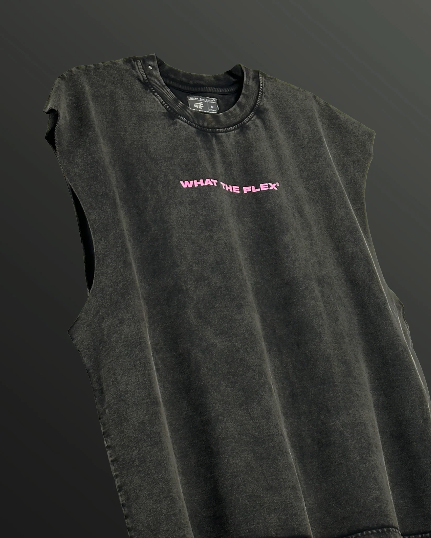 Everything Black Acid Wash Boxy Vest - Image 2