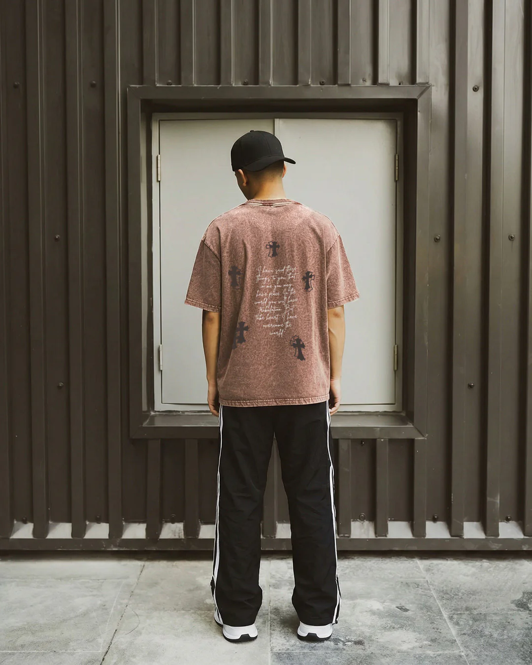 Fallen Fate Brown Acid Wash T-Shirt - Image 4