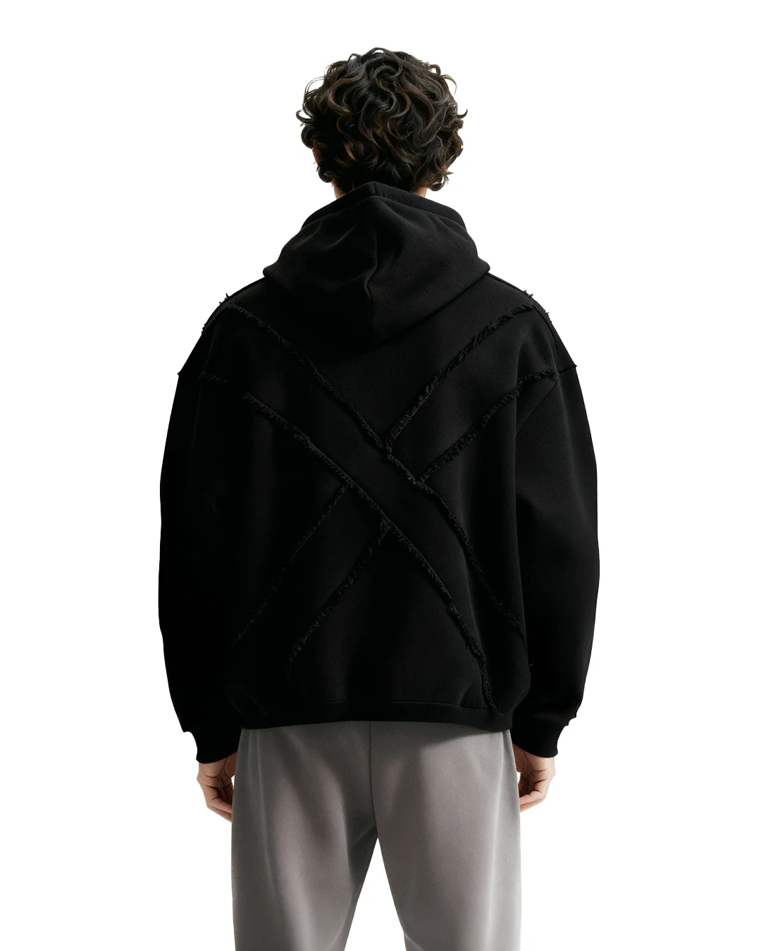Fearless Black Boxy-Fit Hoodie