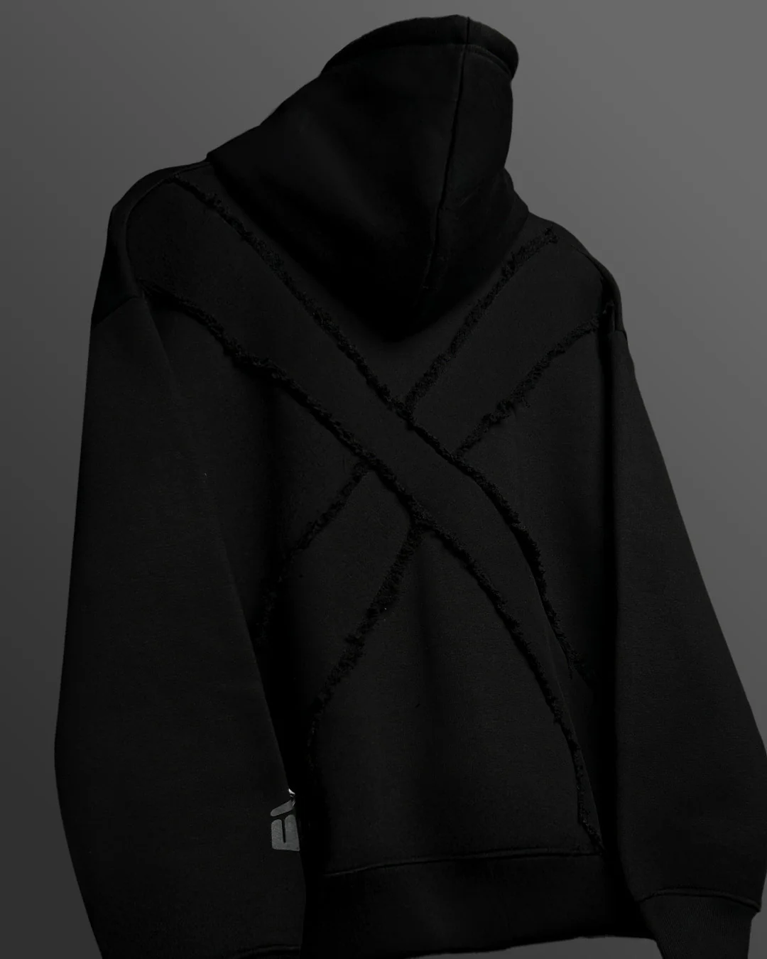 Fearless Black Boxy-Fit Hoodie - Image 3