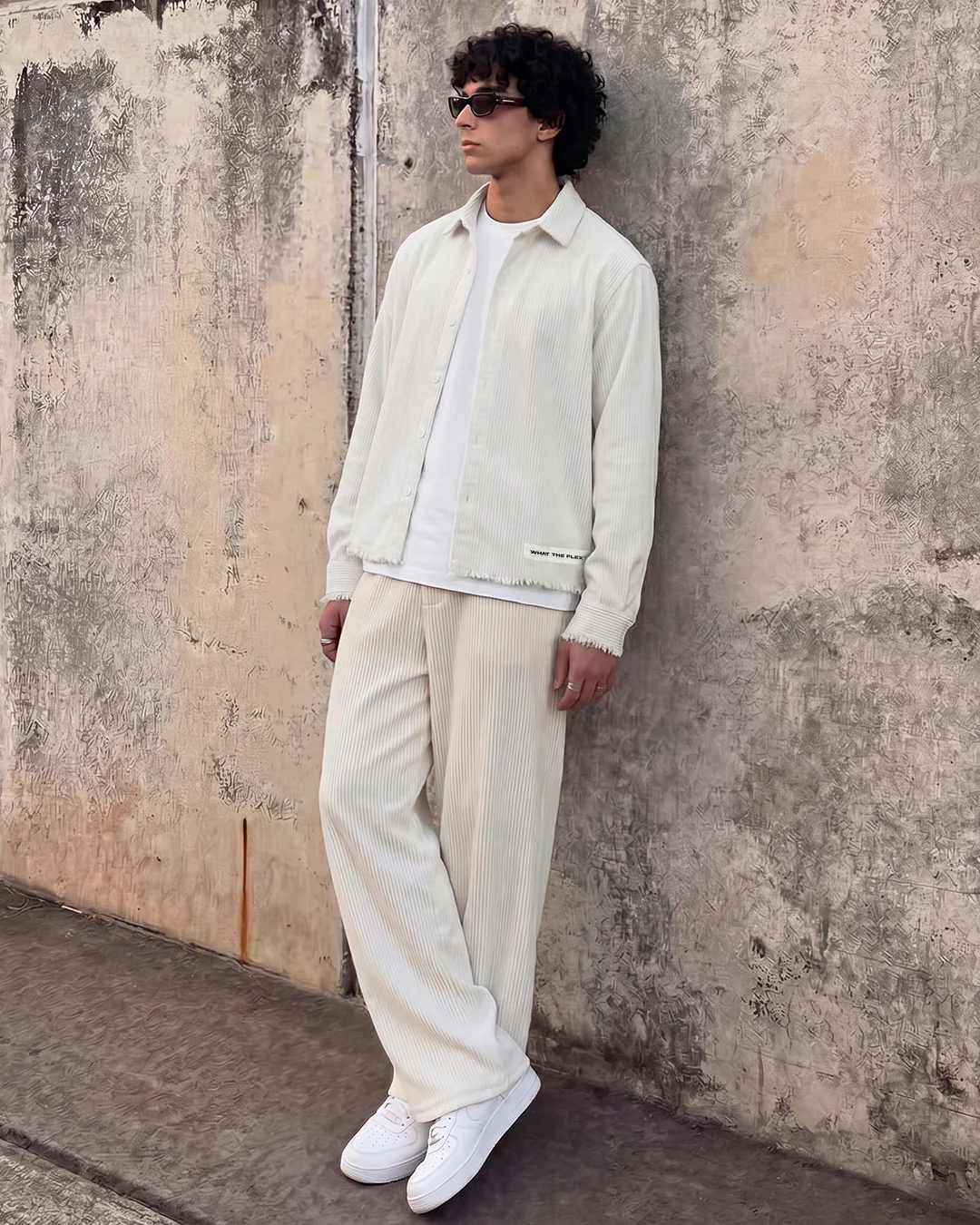 Flow State White Ribbed Shirt - Image 4