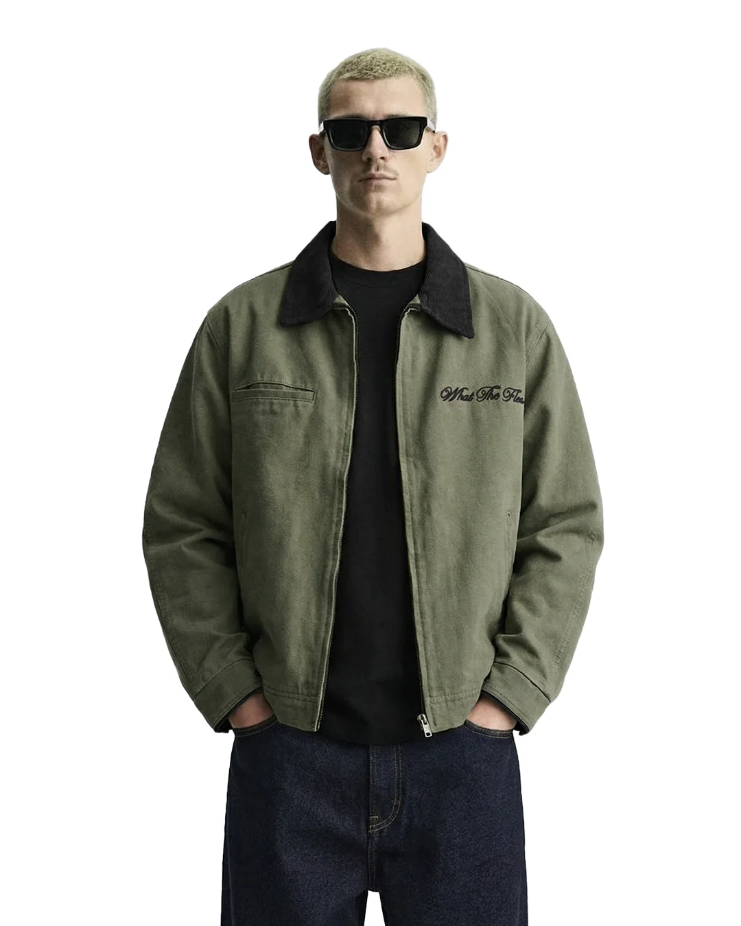 Forest Olive Denim Cord Jacket - Image 3