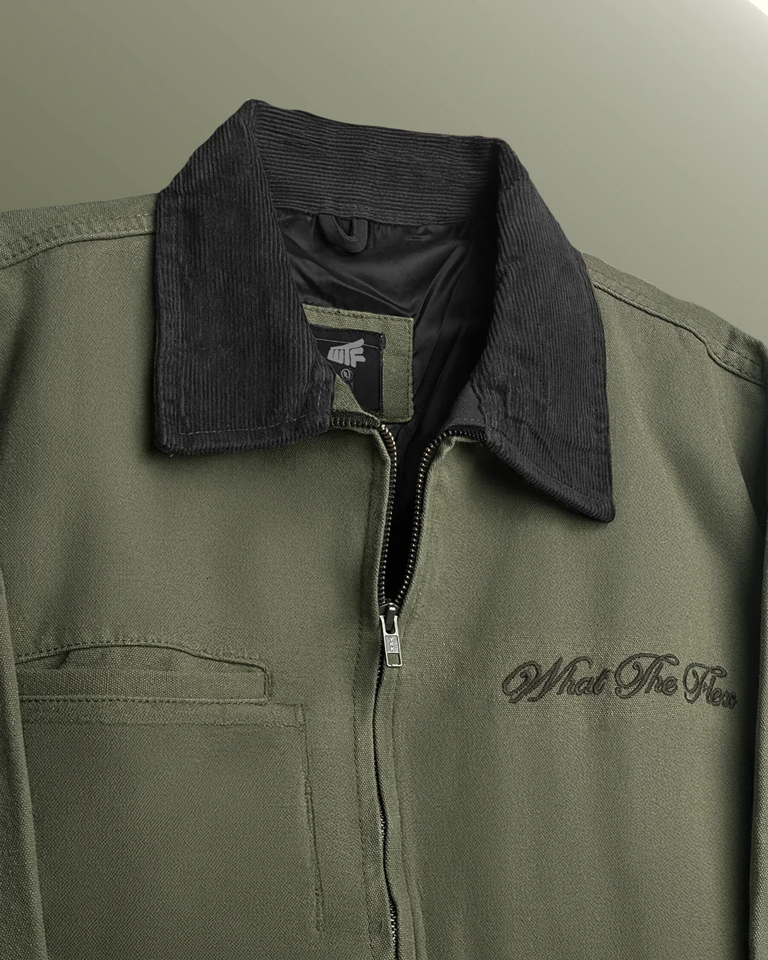 Forest Olive Denim Cord Jacket - Image 6