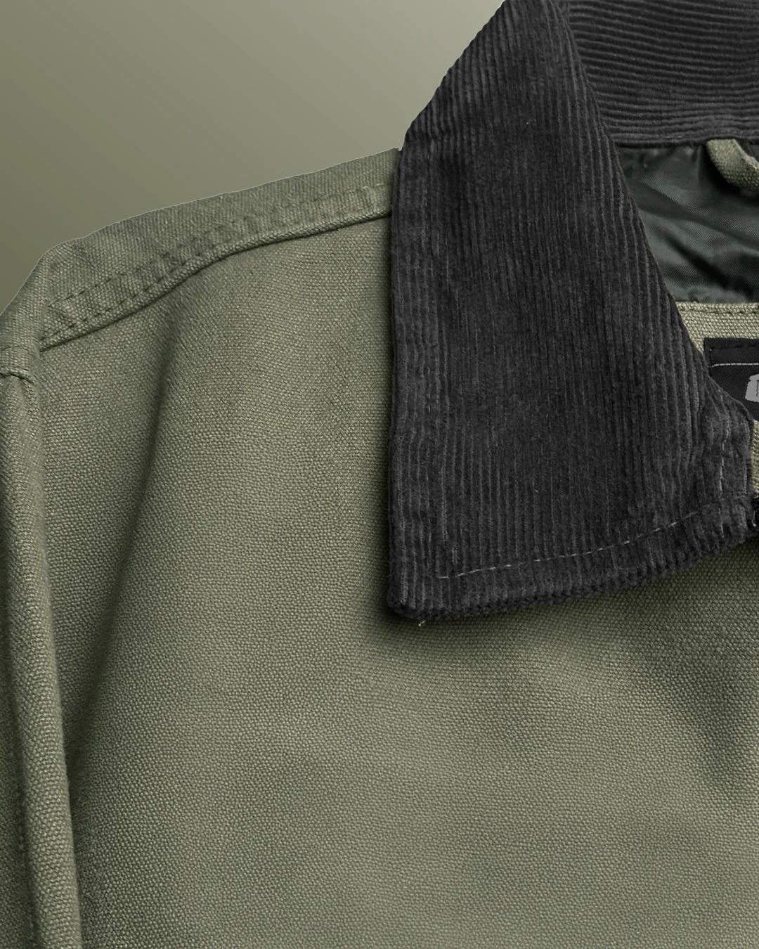 Forest Olive Denim Cord Jacket - Image 8