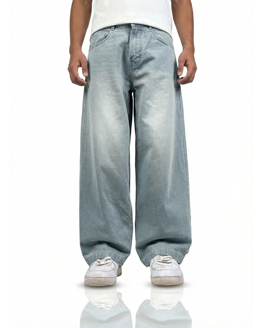 Frost Blue Baggy Jeans - Image 3