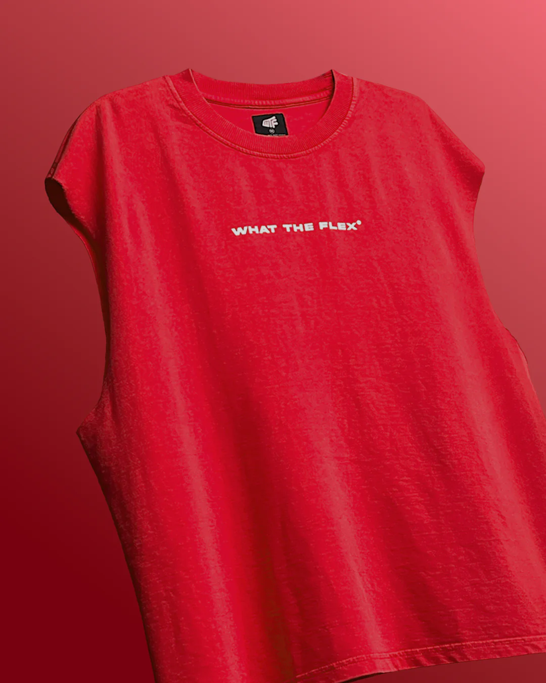 Global Threat Red Acid Wash Boxy Vest - Image 2