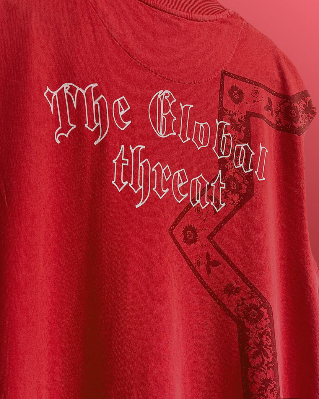 Global Threat Red Acid Wash Boxy Vest - Image 3