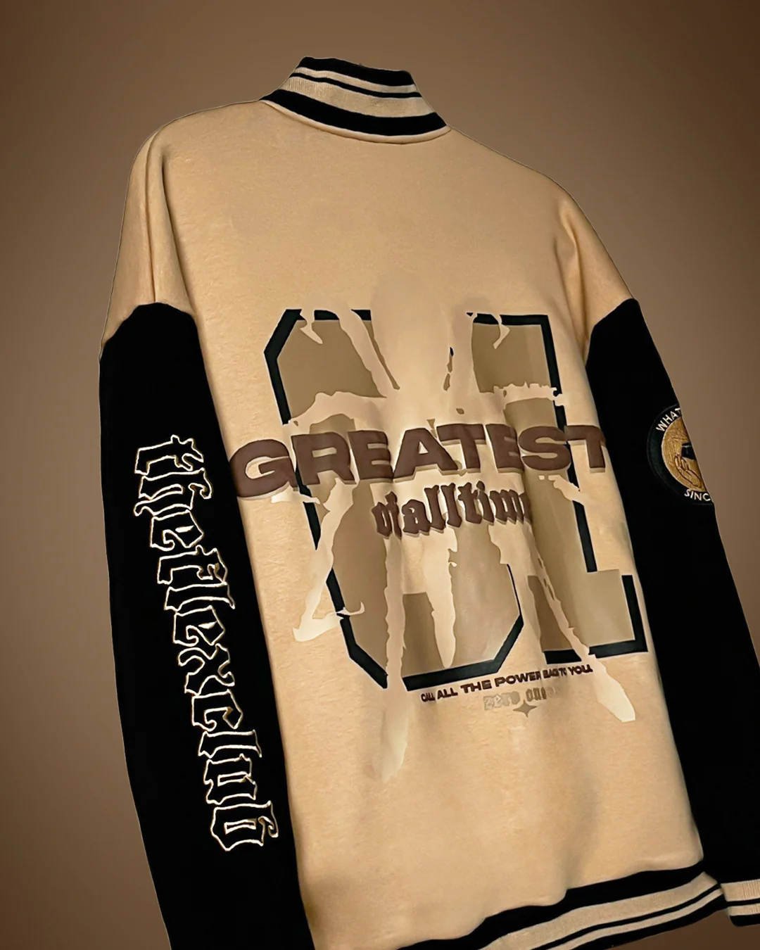 Goat Brown Varsity Jacket - Image 2