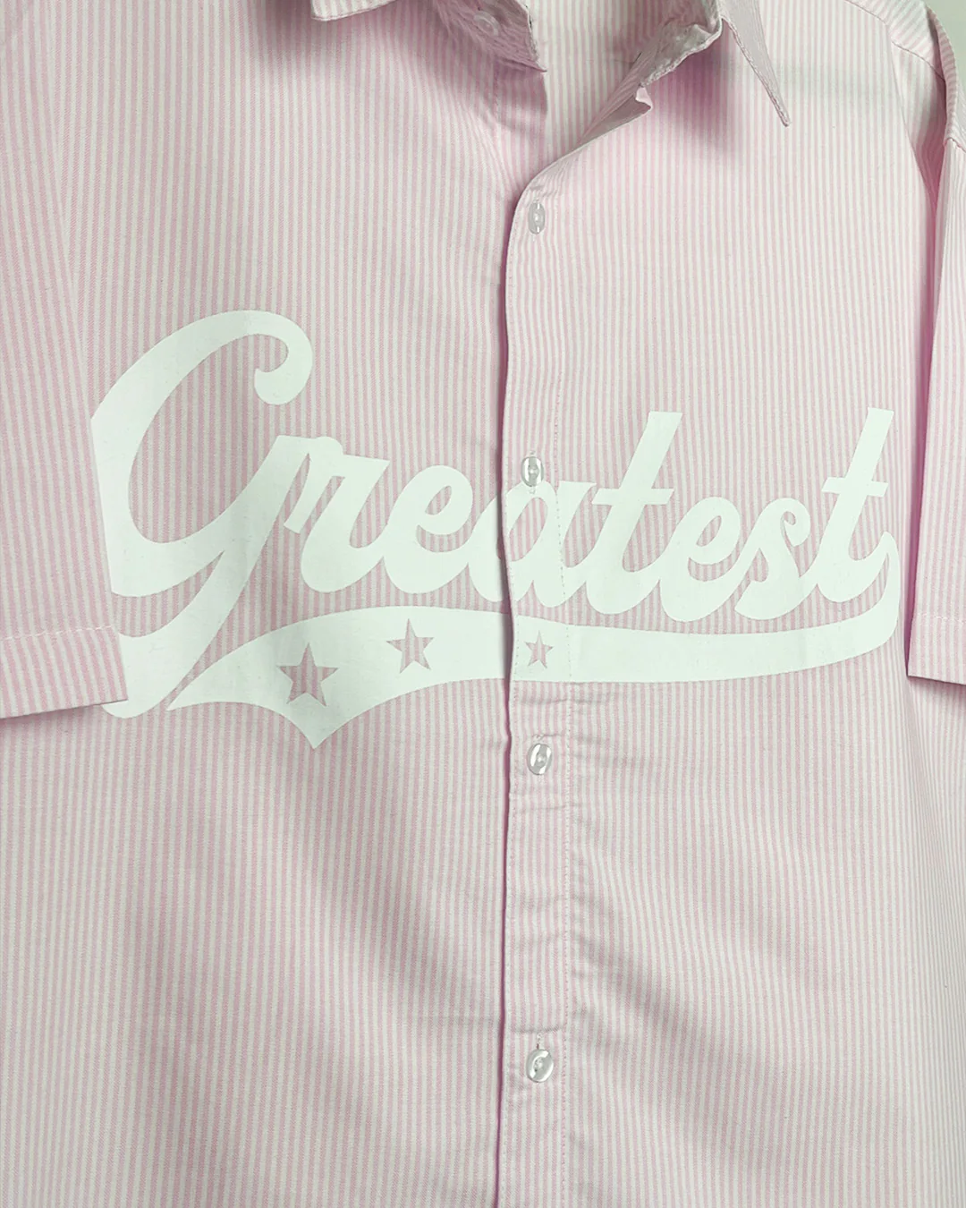 Greatest Pink Half Sleeve Striped Shirt - Image 8