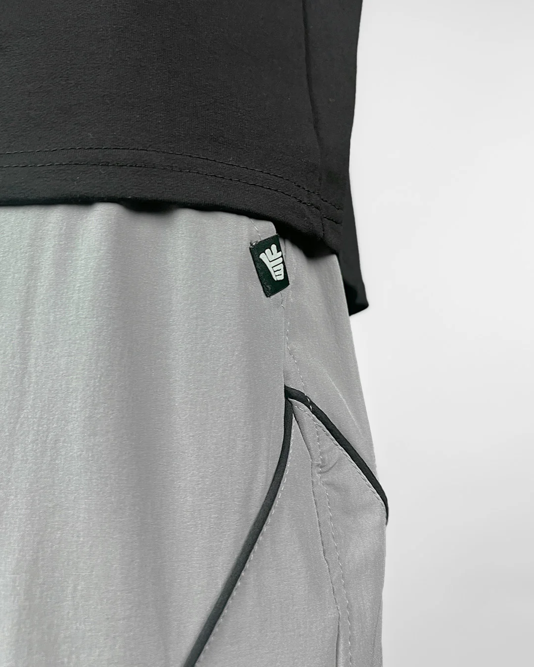 Grey Edgy Parachute Pants - Image 6