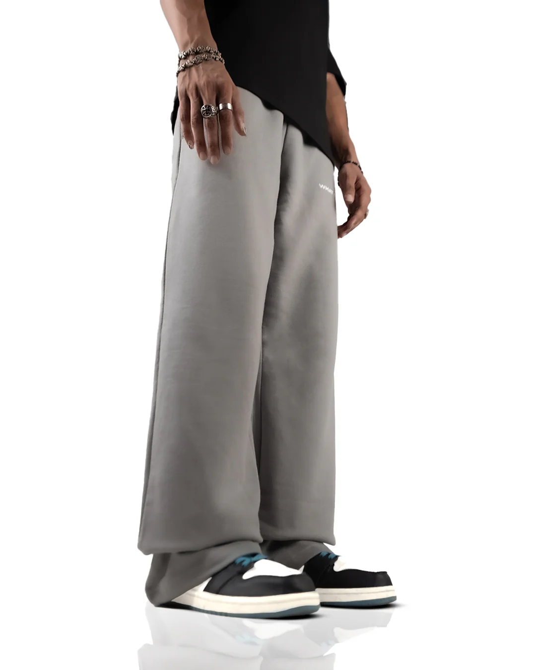 Grey Essential Cotton Pants - Image 3