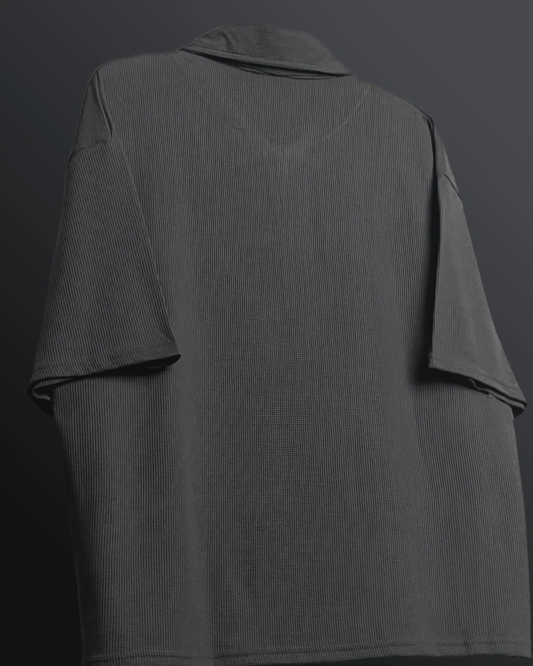 Grey Polo With Zip - Image 4
