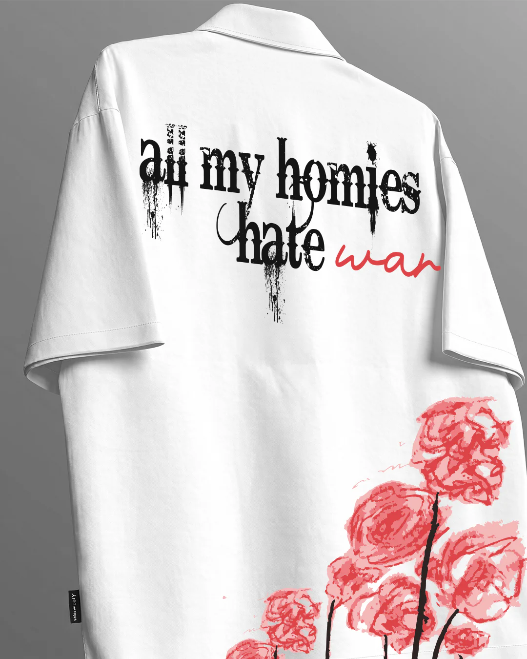 Hate War Half Sleeves Shirt - Image 4
