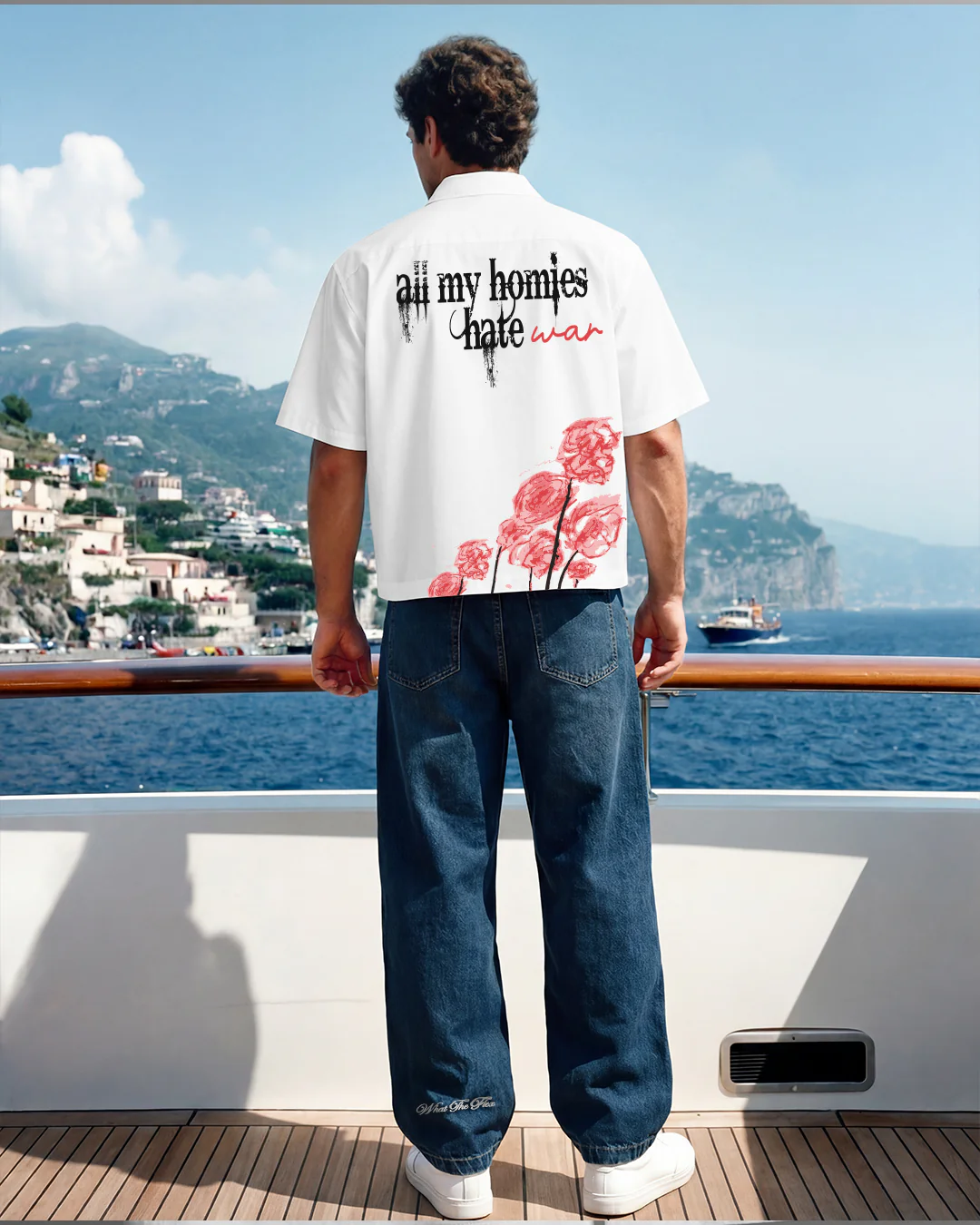 Hate War Half Sleeves Shirt - Image 7