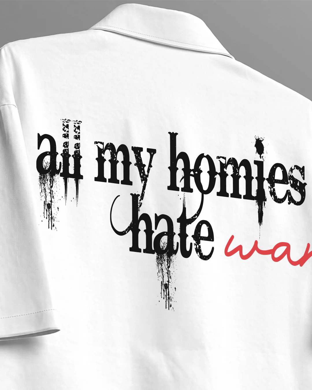 Hate War Half Sleeves Shirt - Image 8