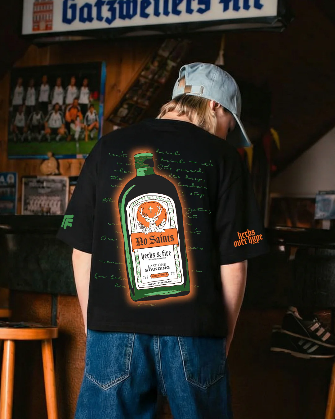 Herbs And Fire Boxy-Fit T-shirt - Image 6