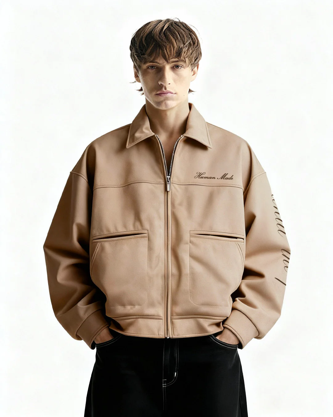 Human Made Cream Suede Jacket