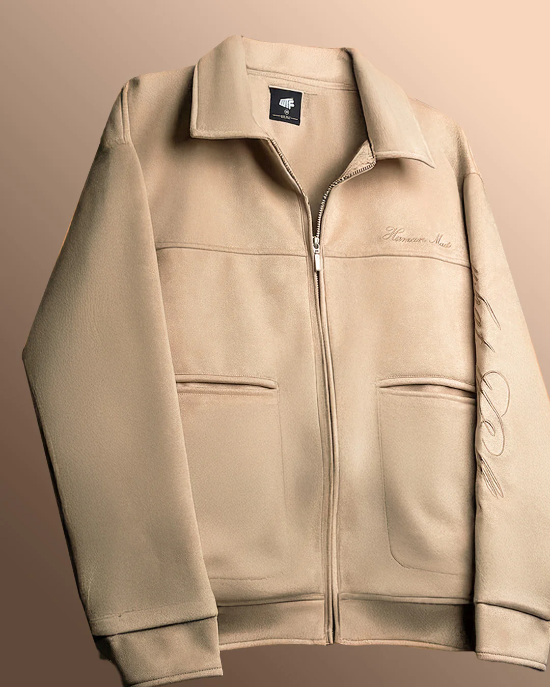 Human Made Cream Suede Jacket - Image 4