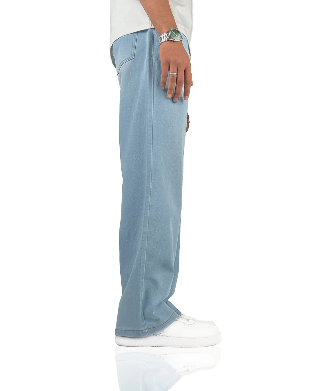 Ice Blue Straight Cut Jeans - Image 5