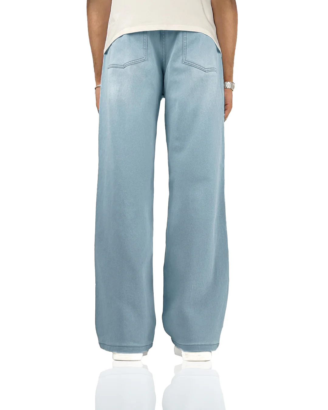 Ice Blue Straight Cut Jeans - Image 7