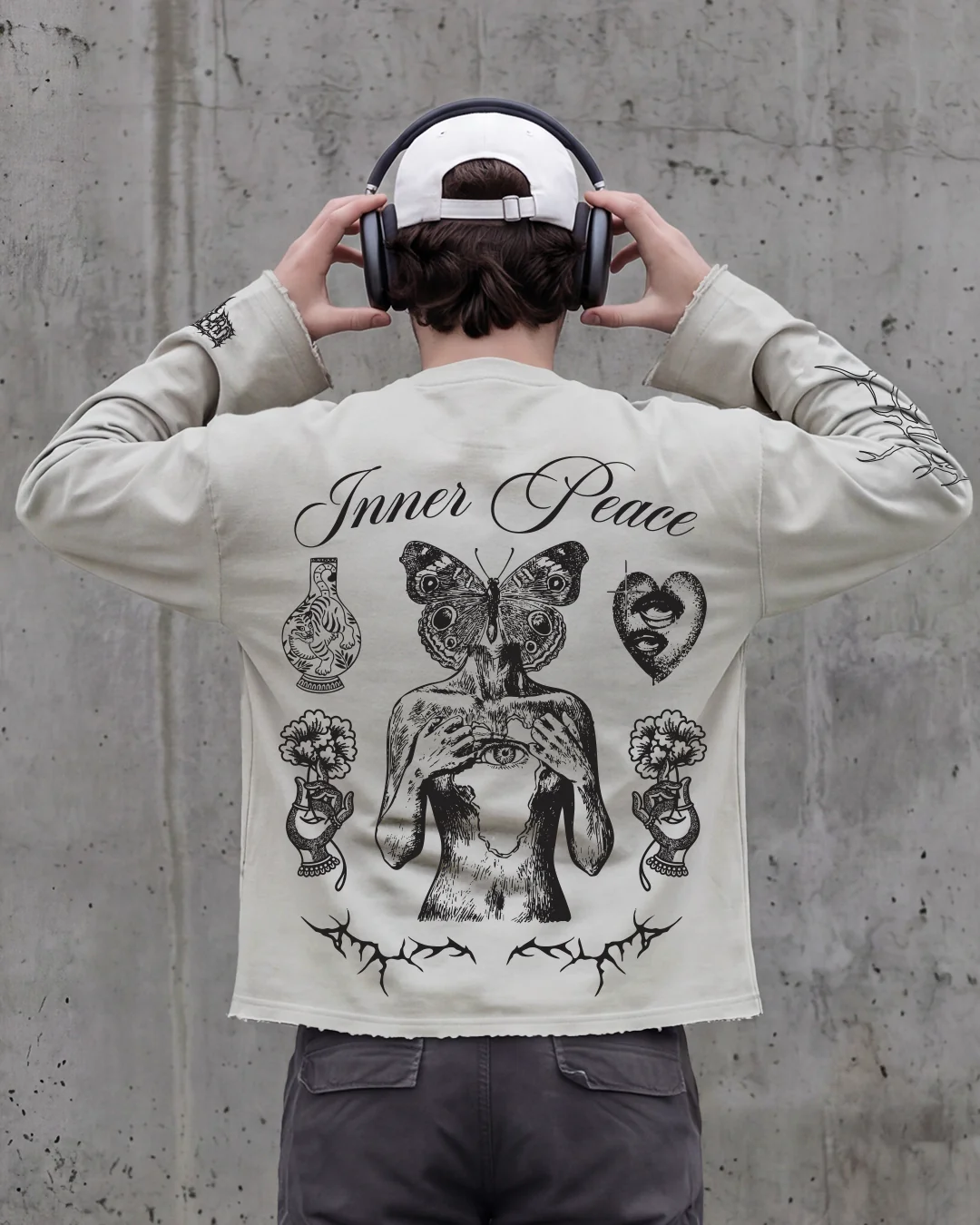 Inner Peace Full Sleeves Boxy-Fit T-shirt - Image 6
