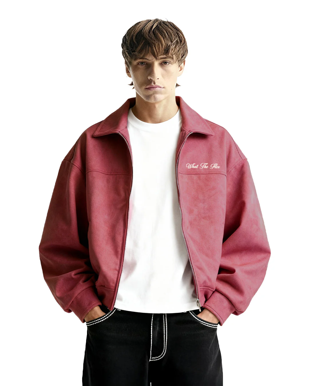 Life's Nice Coral Suede Jacket - Image 3