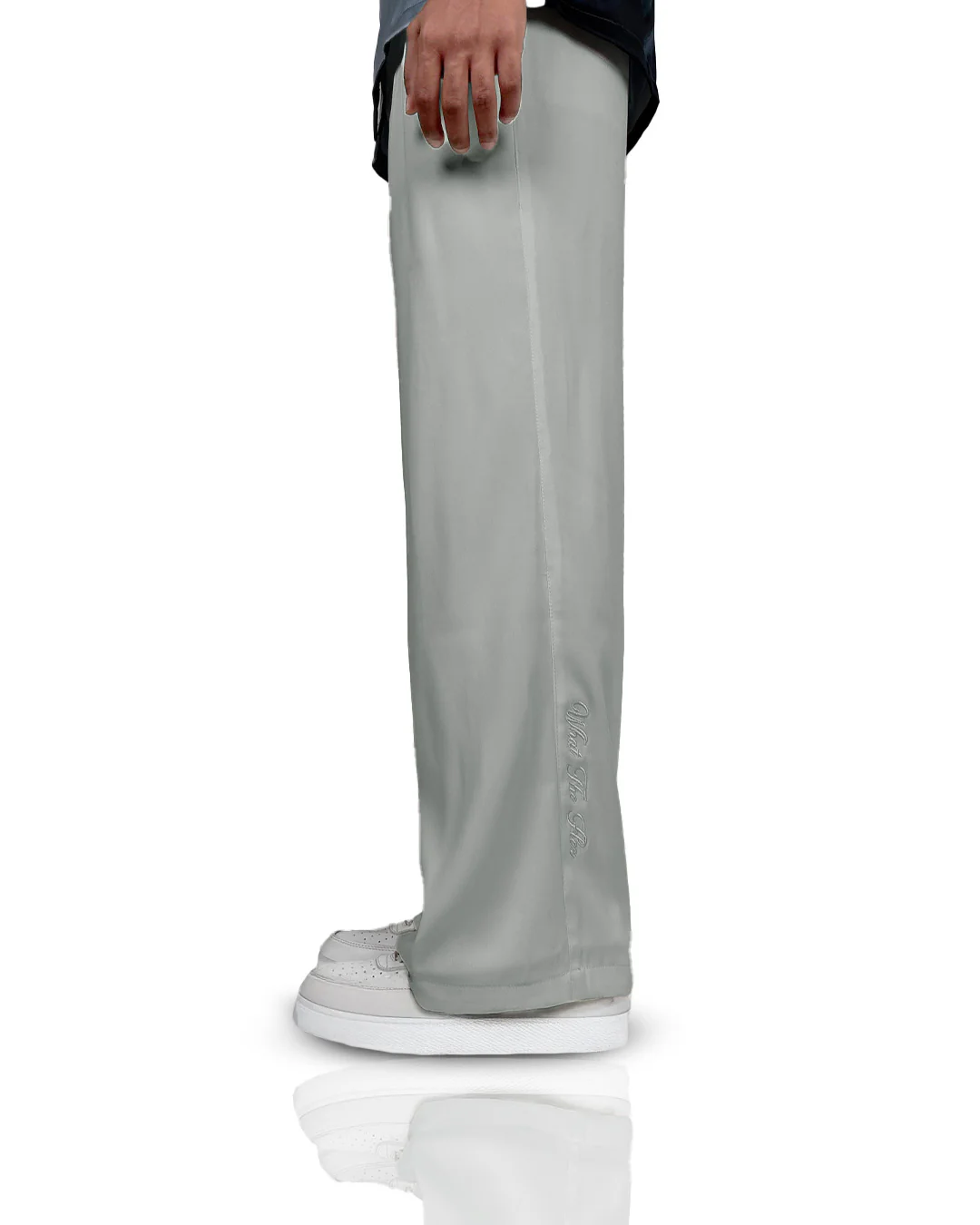 Light Grey Classic Korean Pants - Image 4