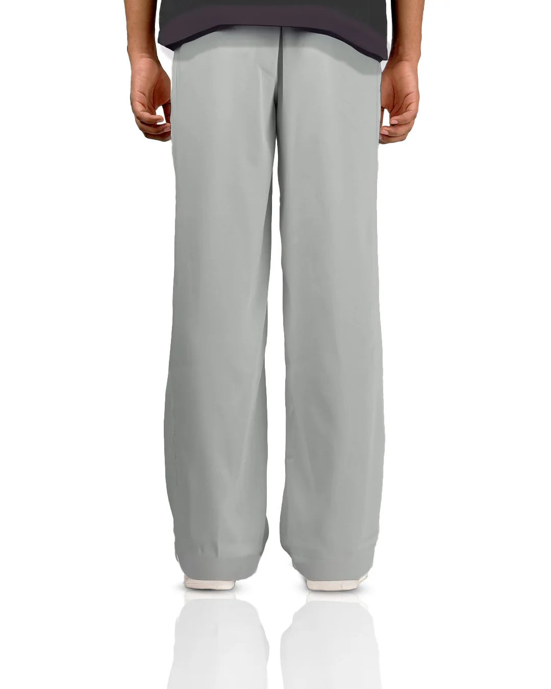 Light Grey Classic Korean Pants - Image 5