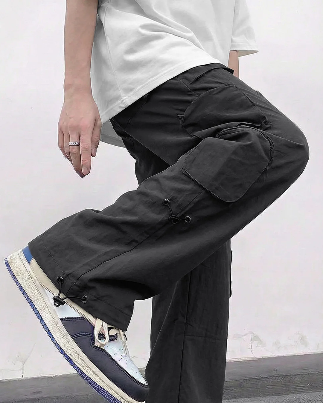 Loadout Grey Parachute Pants - Image 6