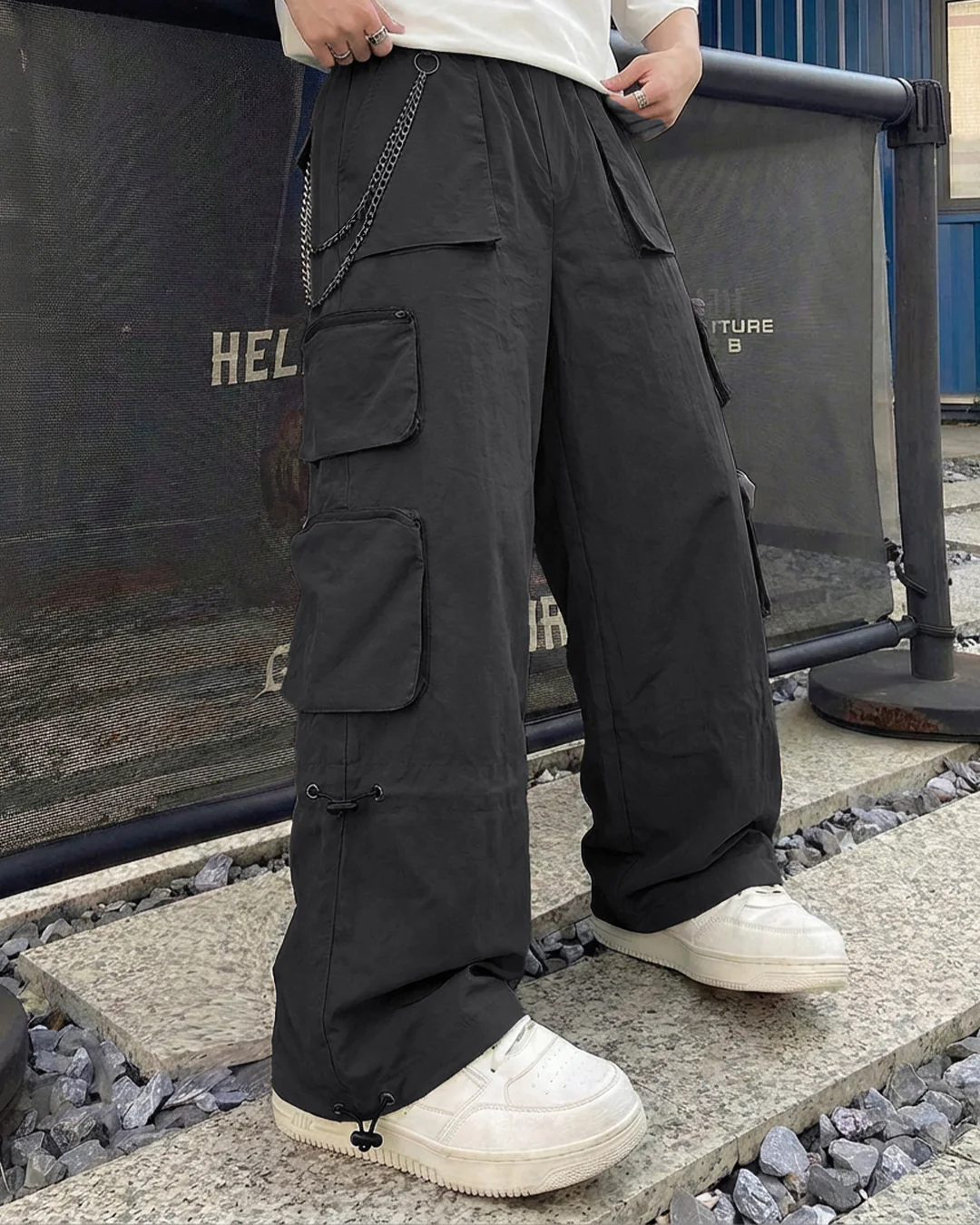 Loadout Grey Parachute Pants - Image 7