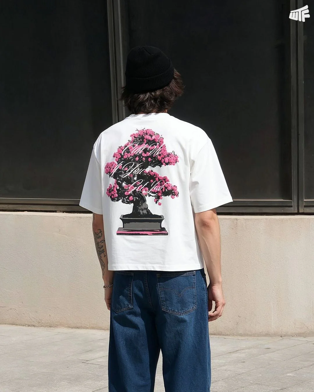 Lost Bloom Boxy-Fit White T-shirt - Image 4