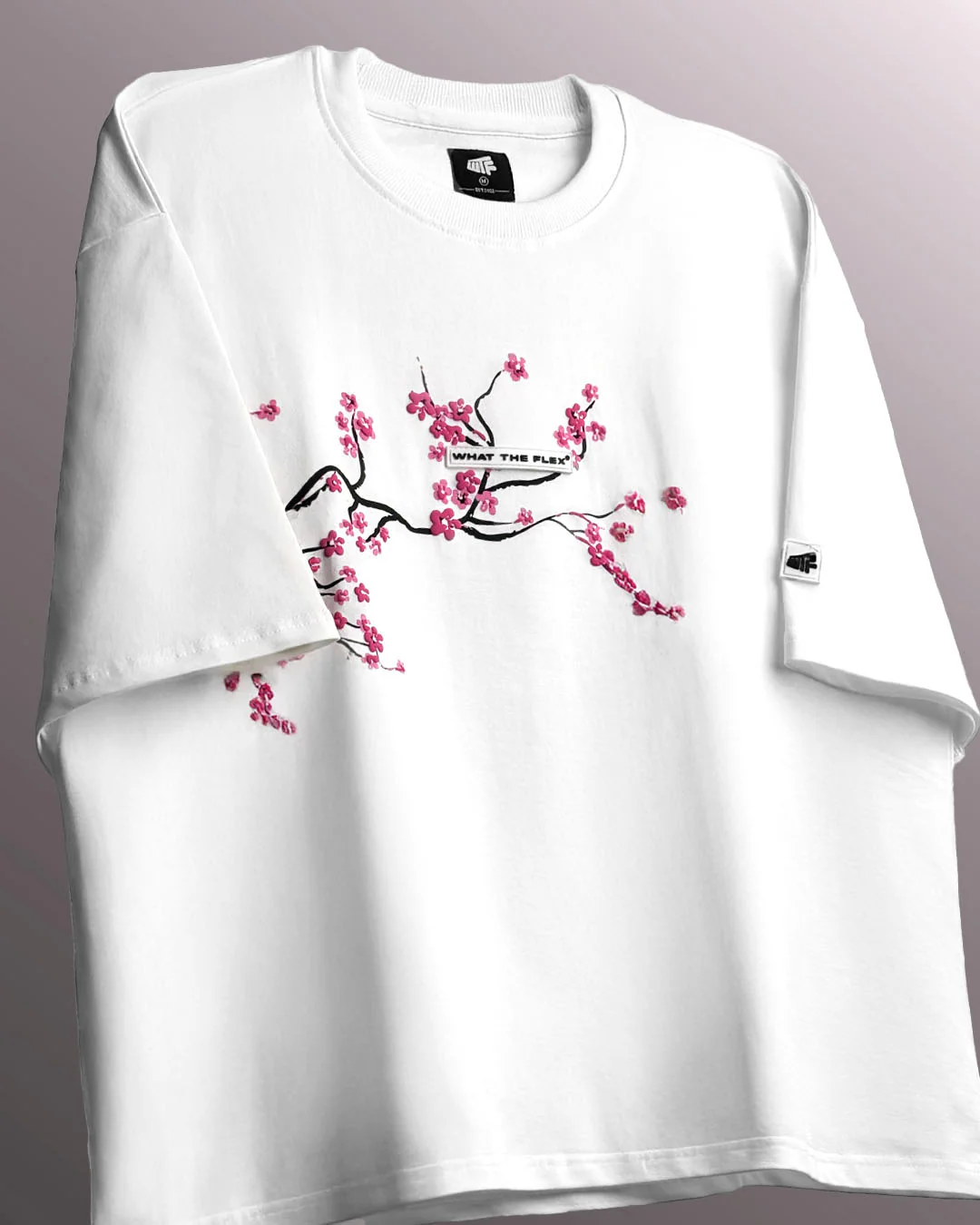 Lost Bloom Boxy-Fit White T-shirt - Image 5