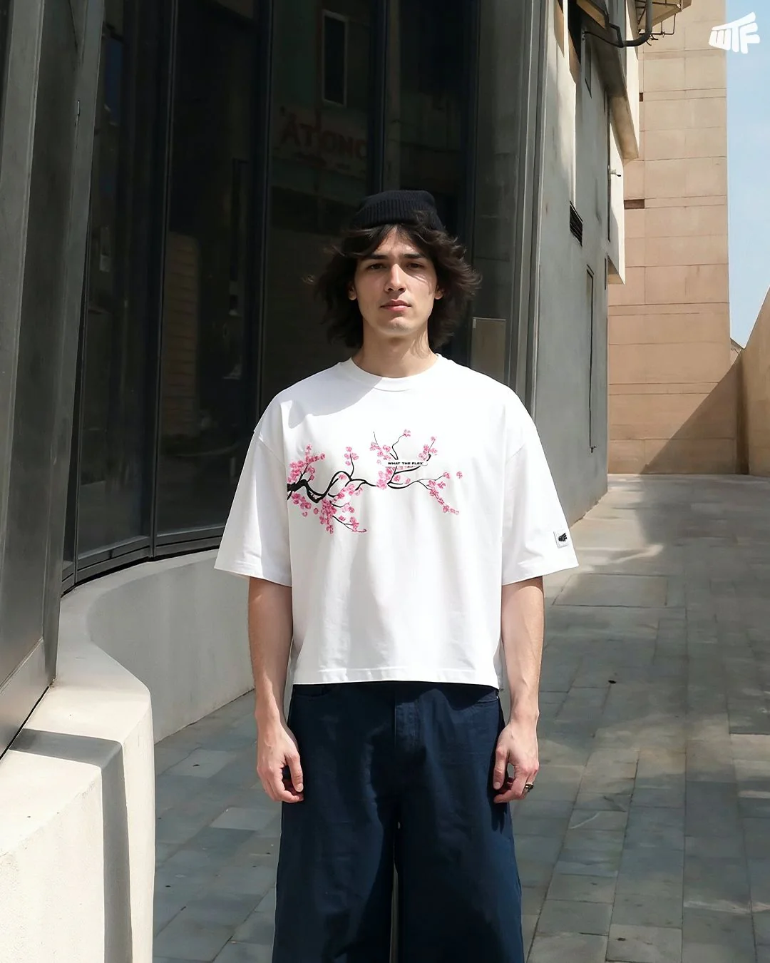 Lost Bloom Boxy-Fit White T-shirt - Image 6