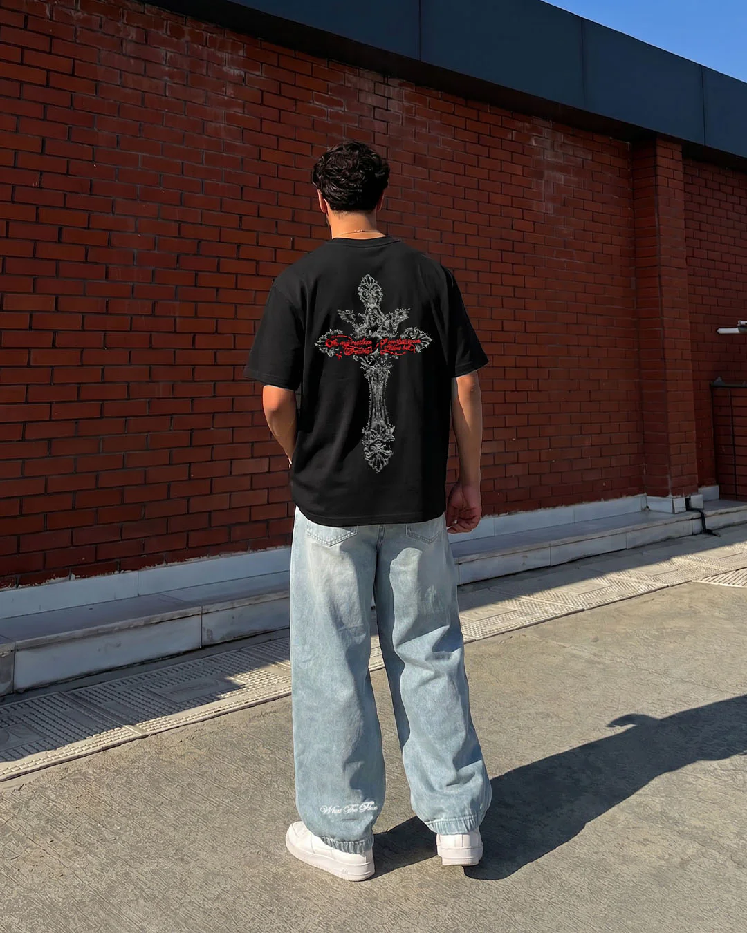 Lost Scriptures Black Embroidery T-Shirt - Image 4