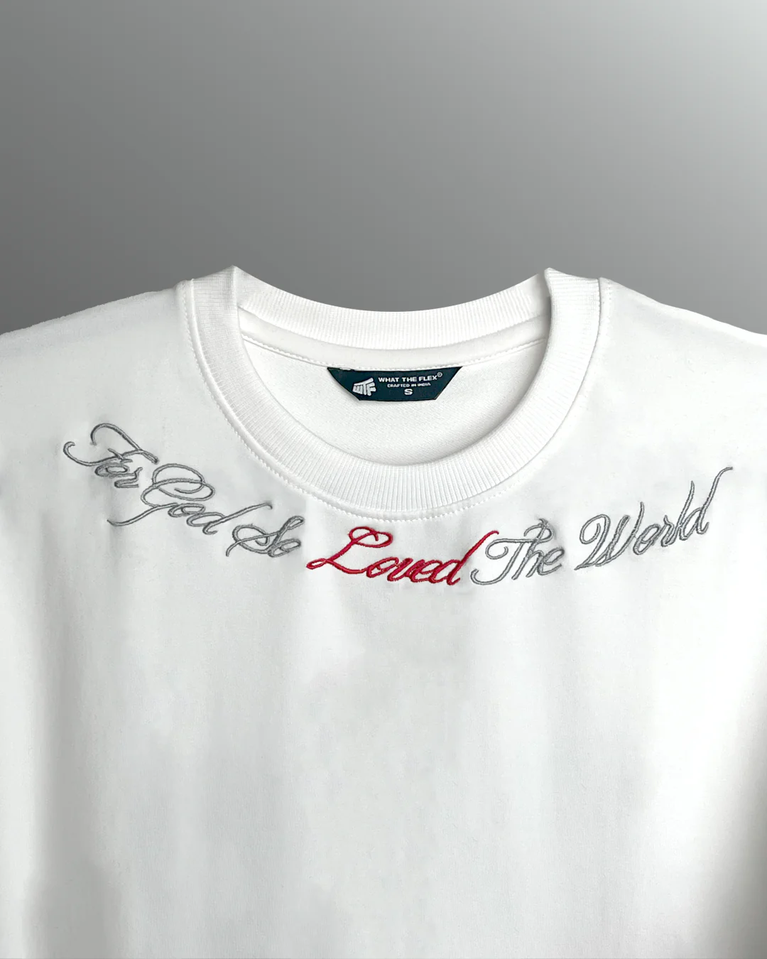 Lost Scriptures Embroidery White T-Shirt - Image 4
