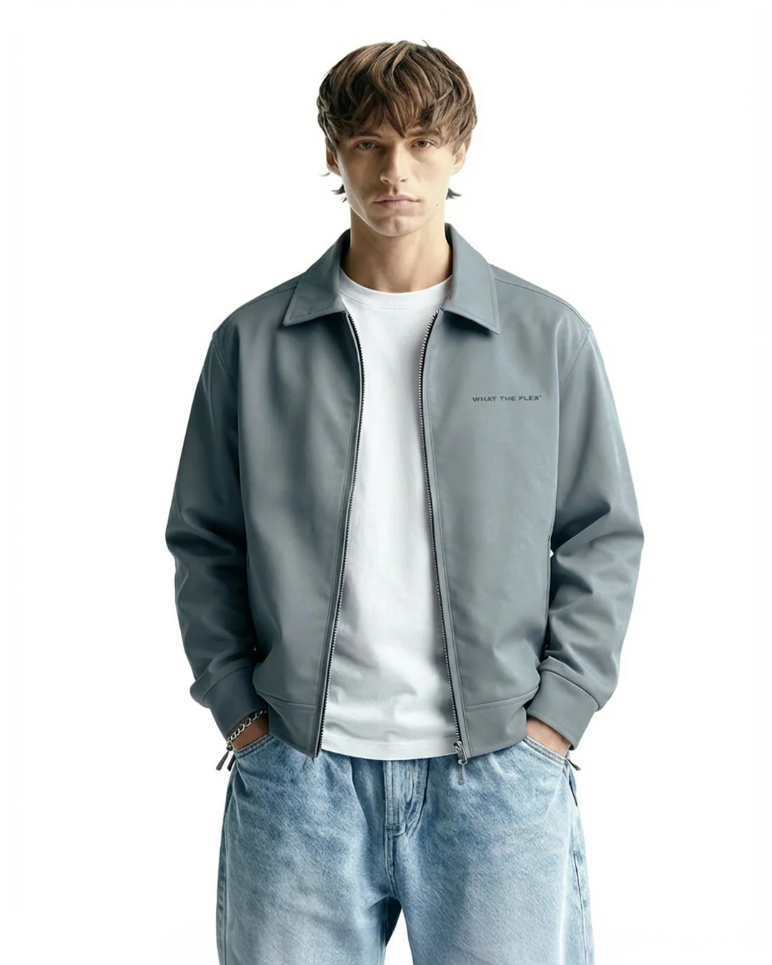 Lucid Dreams Grey Cotton Jacket - Image 3