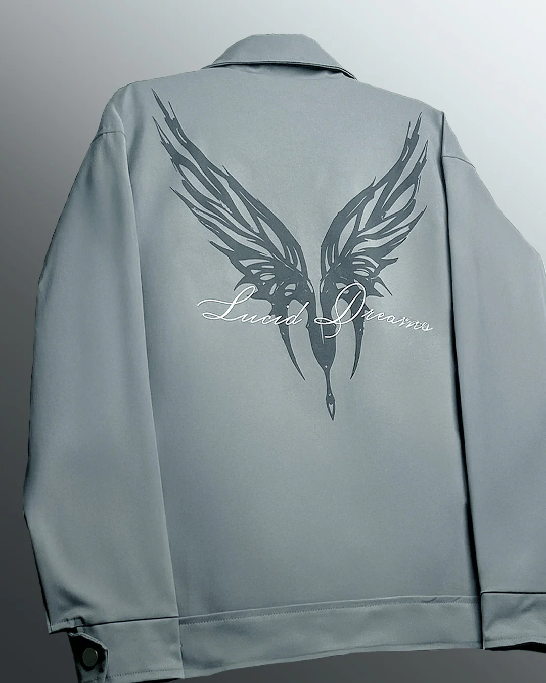 Lucid Dreams Grey Cotton Jacket - Image 4