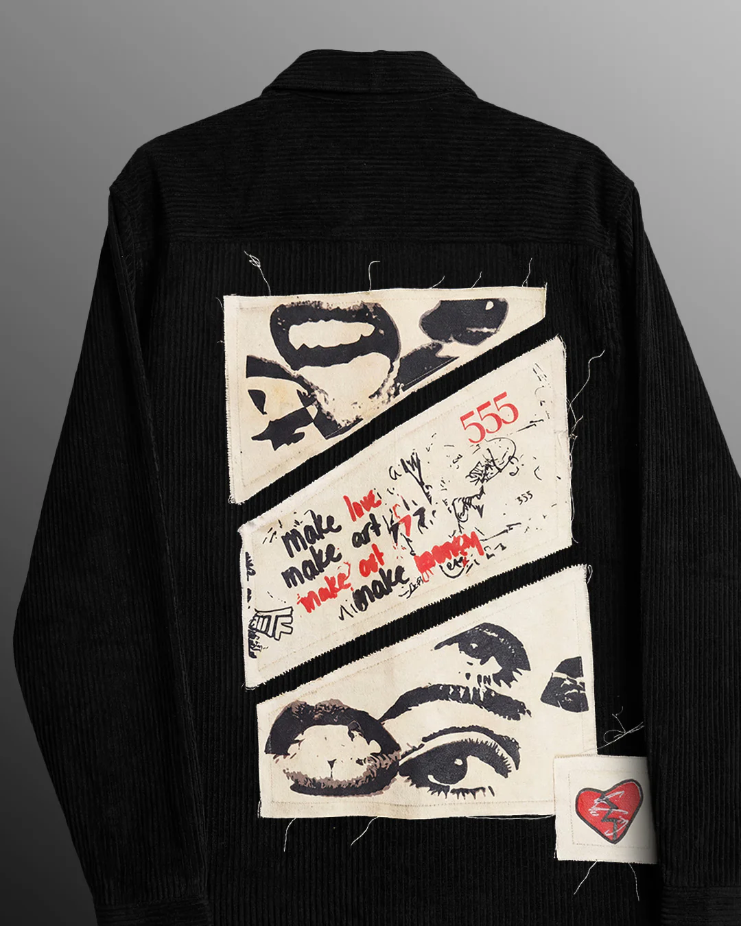 Make Art Black Ribbed Shirt - Image 3