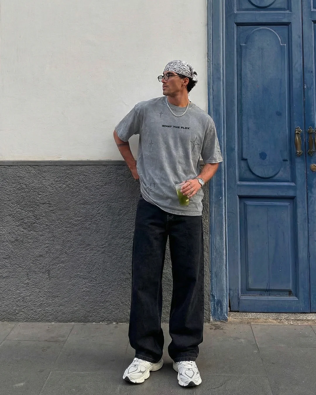Mannered Grey Acid Wash T-Shirt - Image 6