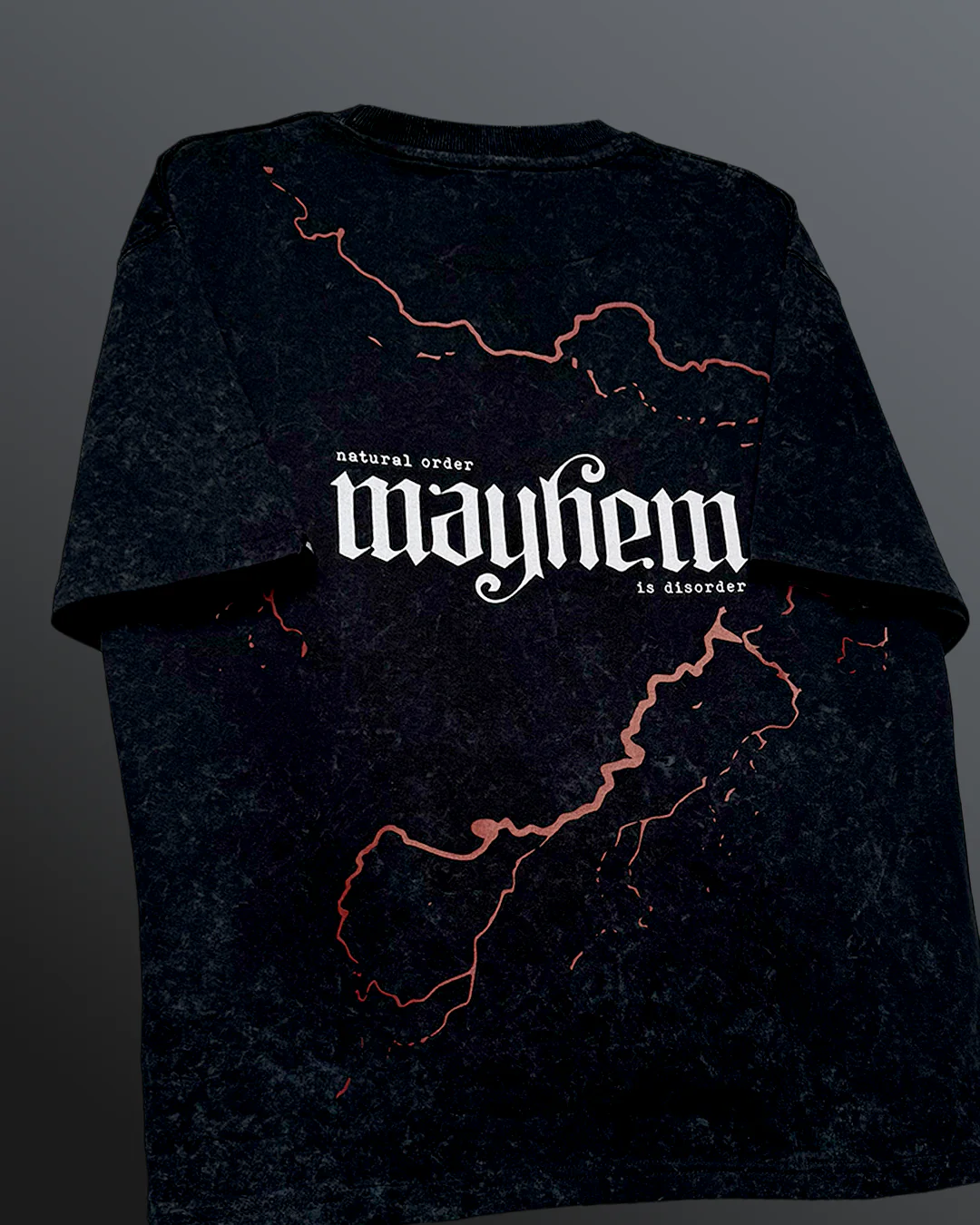 Mayhem Black Acid Wash T-Shirt - Image 3