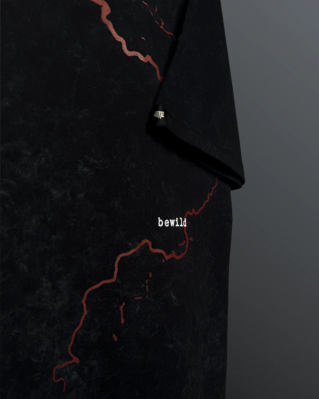 Mayhem Black Acid Wash T-Shirt - Image 5