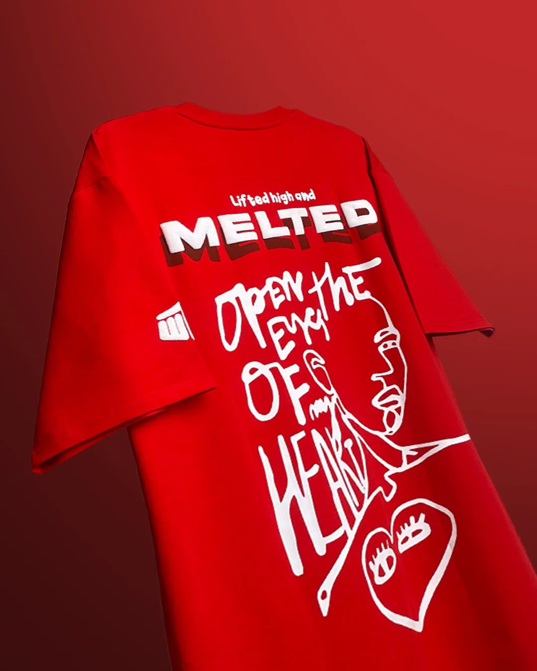 Melted Heavyweight Red T-shirt - Image 3